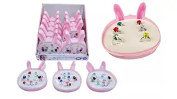 Juego Anillos Resina Estuche Lujo Corazón Juguetes