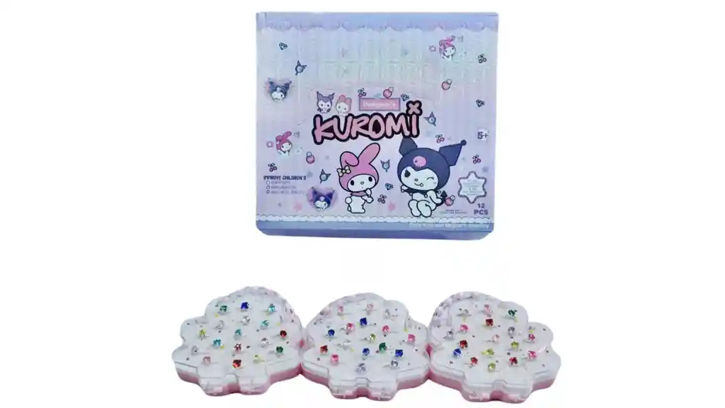 Juego Anillos Fantasía Resina Estuche Lujo Kuromi Juguetes