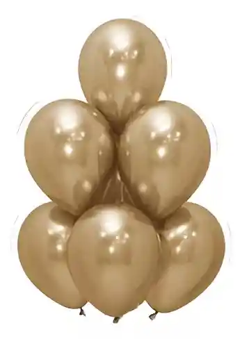 Globo Reflex Dorado R12 X 50 Unid