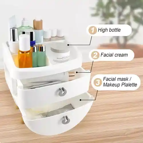 Organizador Maquillaje Tocador Cosmetiquero Elegante