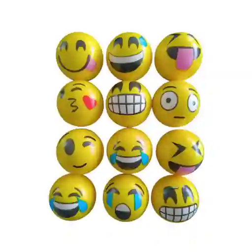 Pelotas Antiestrés X6u/ Emoticón/ Tamaño: 6 Cm