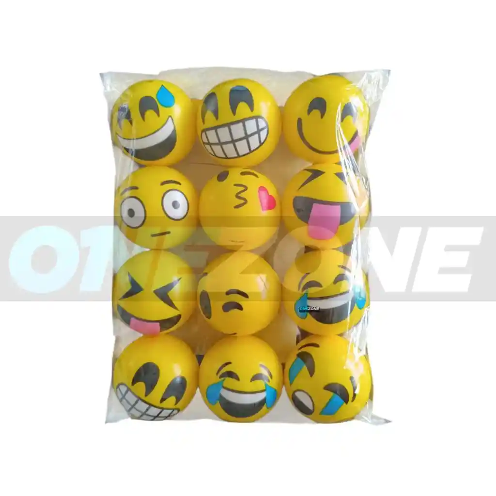 Pelotas Antiestrés X6u/ Emoticón/ Tamaño: 6 Cm