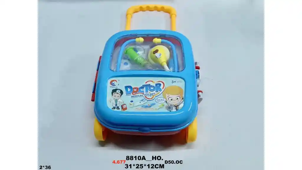 Botiquín Médico, Maleta Con Rueda Juguete Doctor Niños