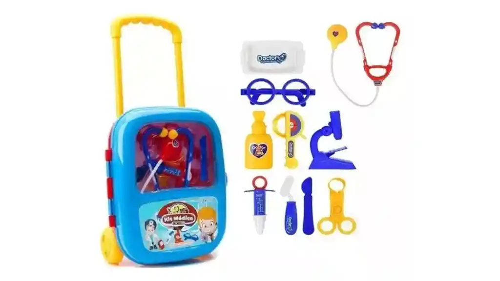Botiquín Médico, Maleta Con Rueda Juguete Doctor Niños
