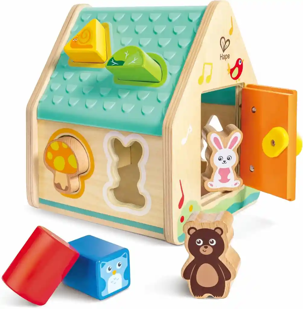 Juego Encajable Casa De Actividades En Madera Para Niños