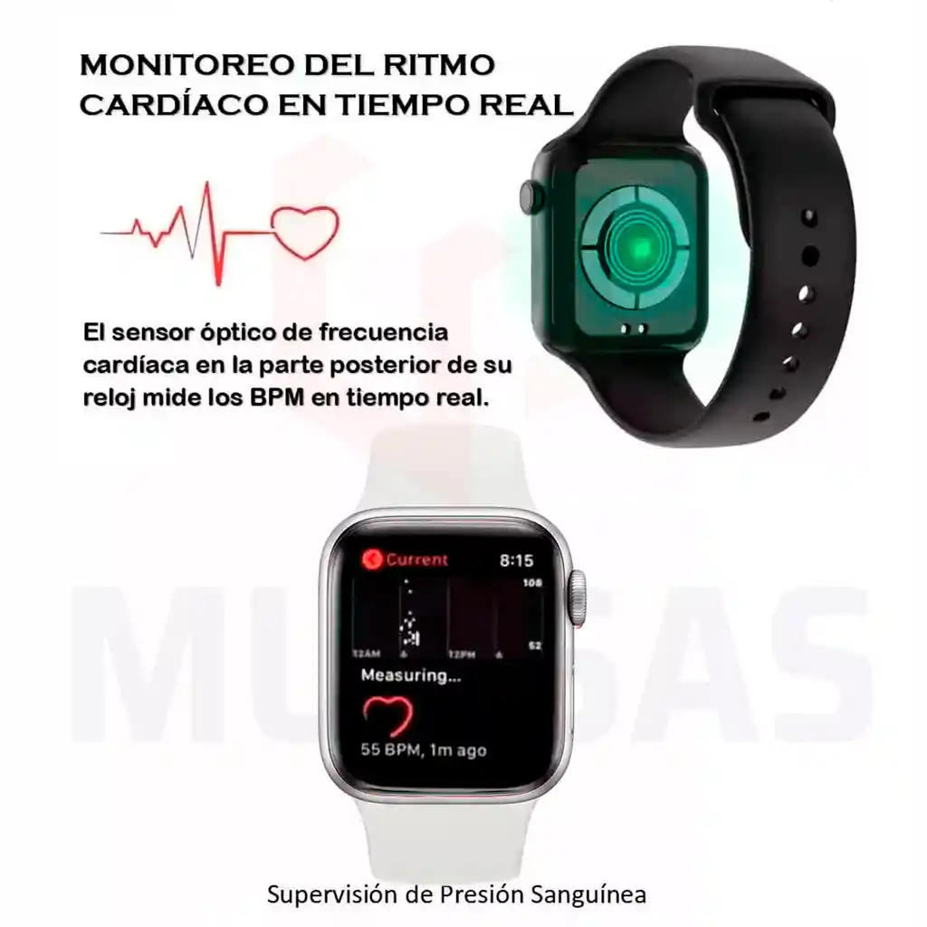 Reloj Deportivo Sensor Distancia Ritmo Cardiaco Calorías Llamas