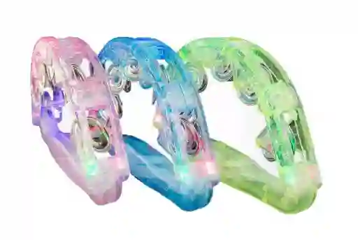 Pandereta Navideña Con Luz