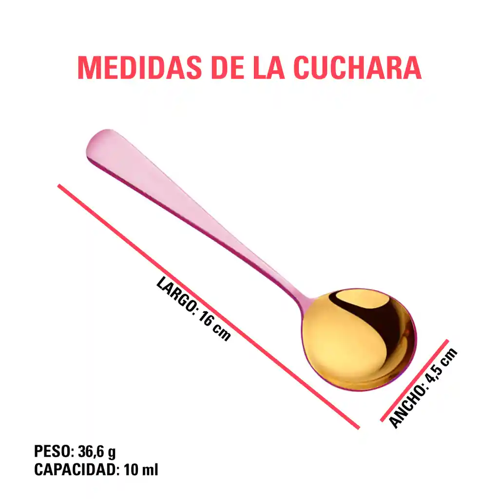 Cuchara De Catación Acero Inoxidable Dorada Iridiscente