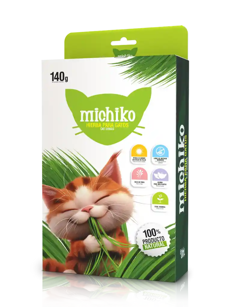 Kit De Siembra Michiko Hierba Para Gatos X 140gr