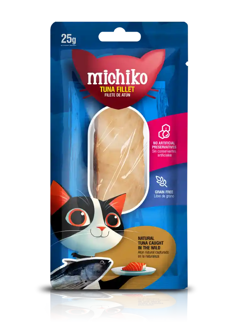 Snack Michiko Filete De Atún Natural X 25gr