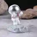 Trípode Astronauta Casco Plateado