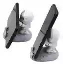 Trípode Astronauta Casco Plateado