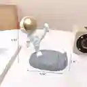 Trípode Astronauta Casco Plateado