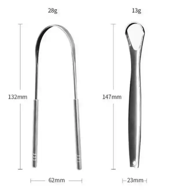 Limpiador Raspador De Lengua Higiene Profilaxis Oral Acero