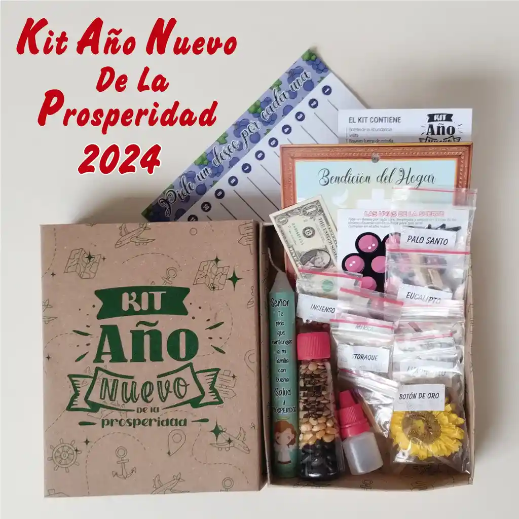 Kit Año Nuevo Caja Ritual Inicio De Año Fiestas
