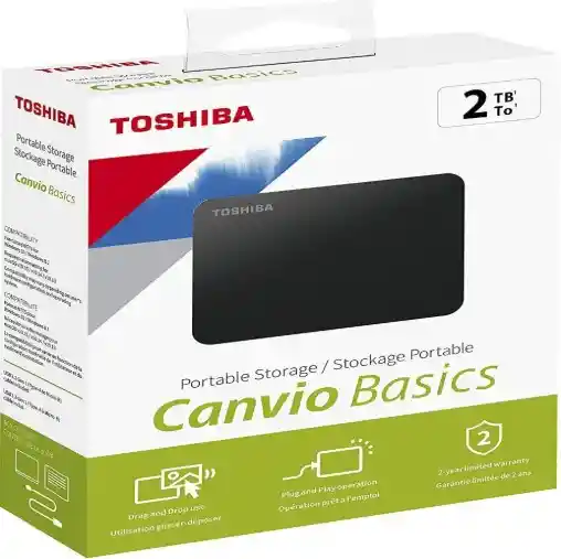 Toshiba Disco Duro Externo Basics 2tb Negro