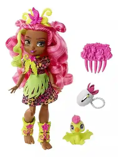 Muñeca Cave Club Fernessa Moda Prehistórica Con Accesorios