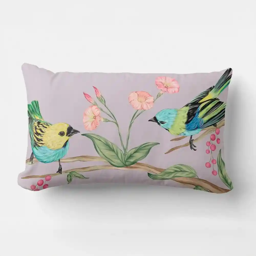 Cojin Dec 50x30 Cm Pajaro Finlandek K205207