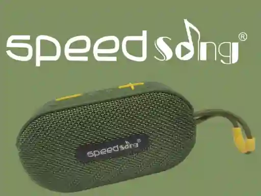 Parlante Speed Song Sg814 Bluetooth Verde Militar