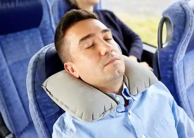 Cojin Inflable Cuello Viaje Portatil Pasajero Descanso Sueño