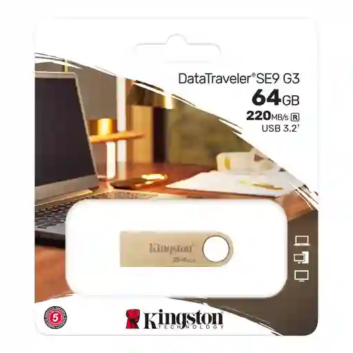 Pendrive Kingston Datatraveler Se9 G3 64gb Usb 3.2