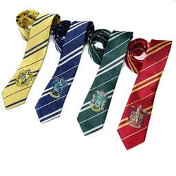 1x Corbata Harry Potter Amarilla Verde Azul Jacquard