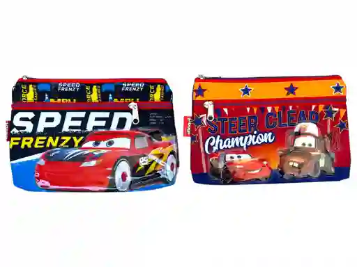 Cartuchera Para Niño 2 Bolsillos Motivo Cars Primavera
