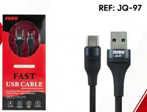 Cable Usb De Carga Fast Charge 5.1a Tipo C Quick Charger Carga Rapida De 2 Metros Marca Juqu Ref:97