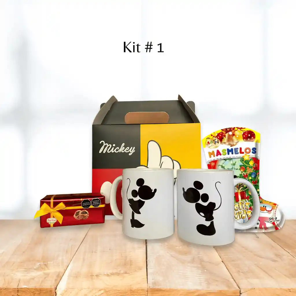 Kit Tazas De Pareja Minnie Y Mickey Mouse