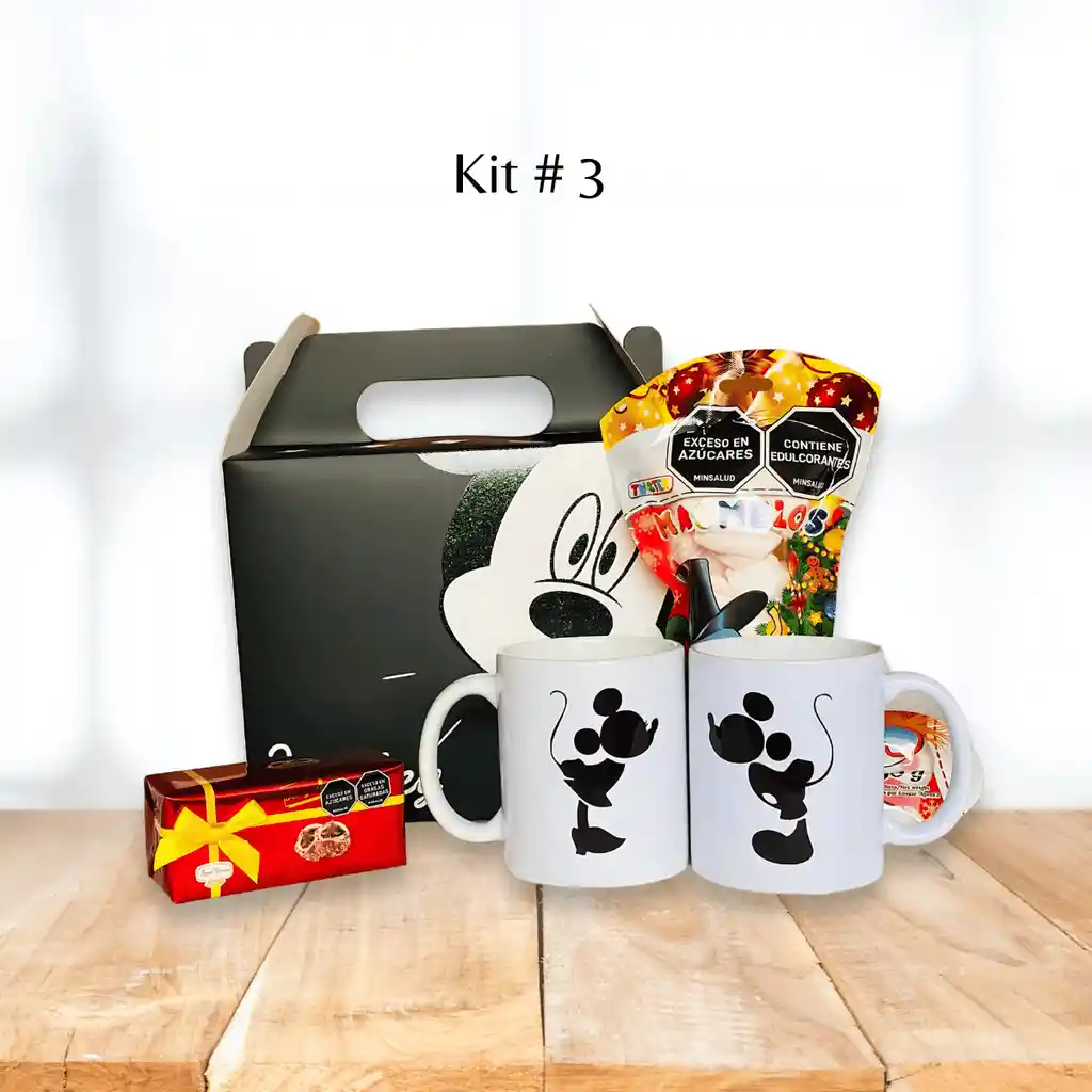 Kit Tazas De Pareja Minnie Y Mickey Mouse