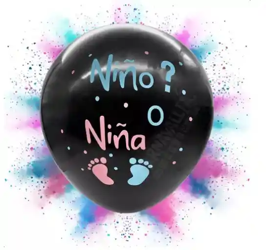 Globo Revelacion Genero Sexo Niña Niño Baby Shower Polvos