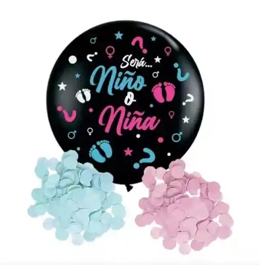 Globo Revelacion Genero Sexo Niña Niño Baby Shower Confetti