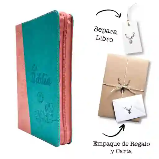 Biblia Tla Menta Rosa Letra Grande 11 Puntos Con Cremallera