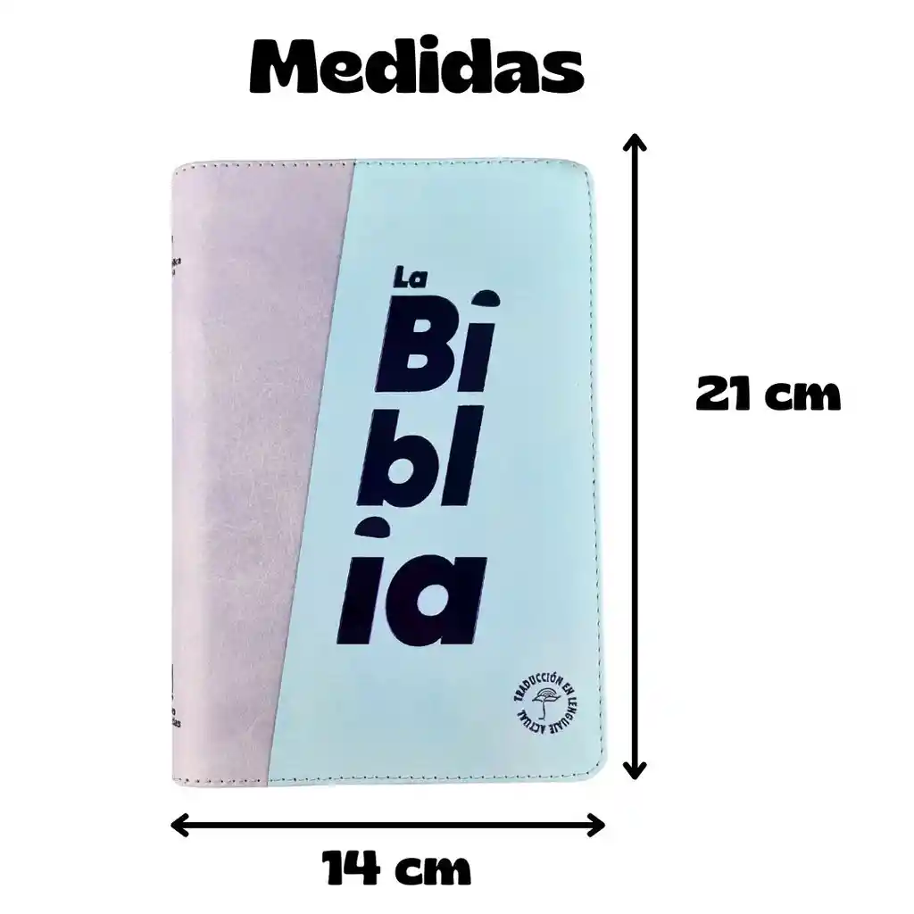 Biblia Tla Lila Morado Letra Grande 11 Puntos Con Cremallera