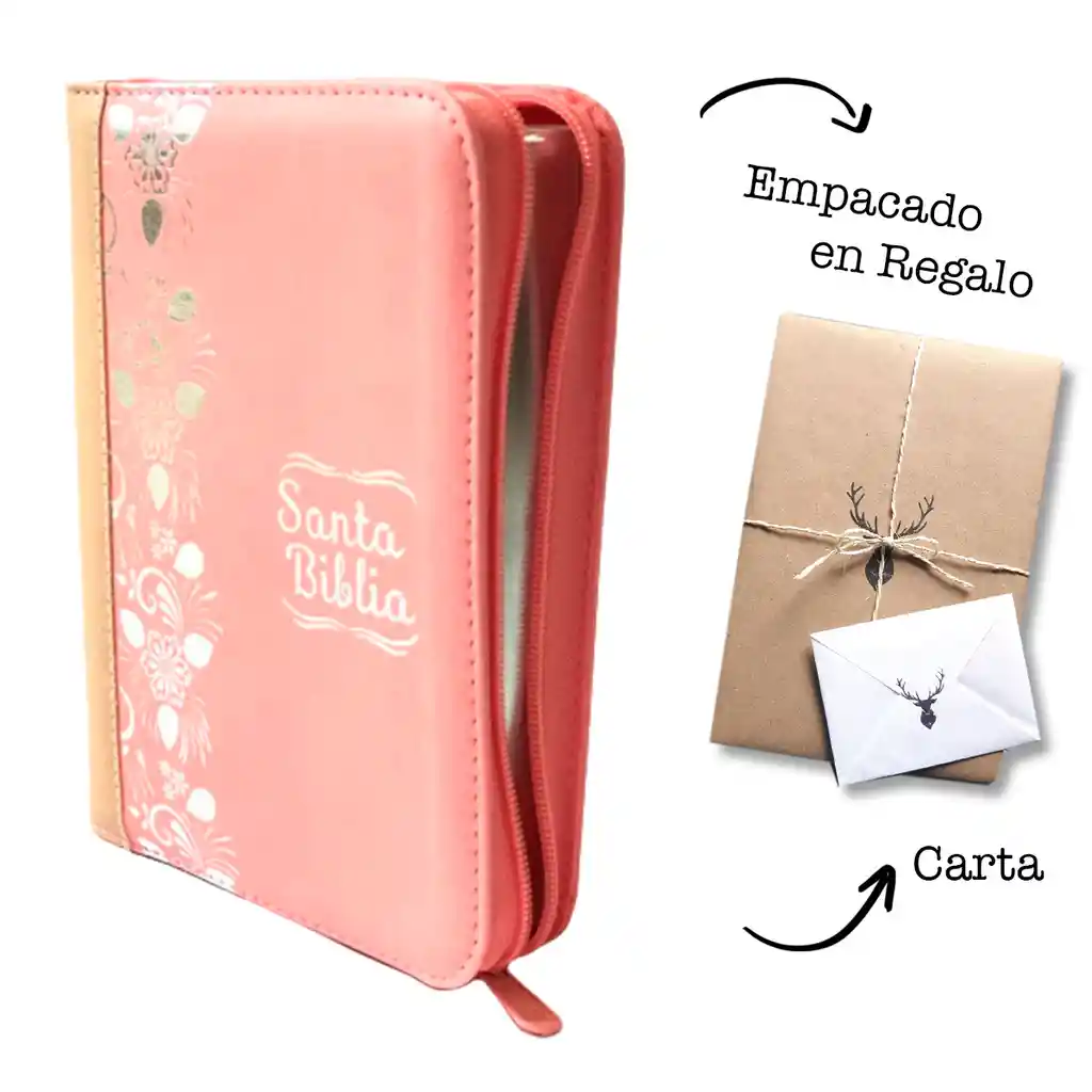 Biblia Color Rosa Beige Reina Valera 1960