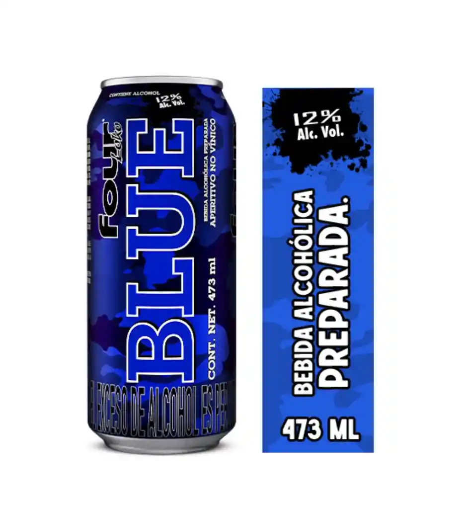 Four Loko Mora Azul Bebida Alcohólica Preparada Blue