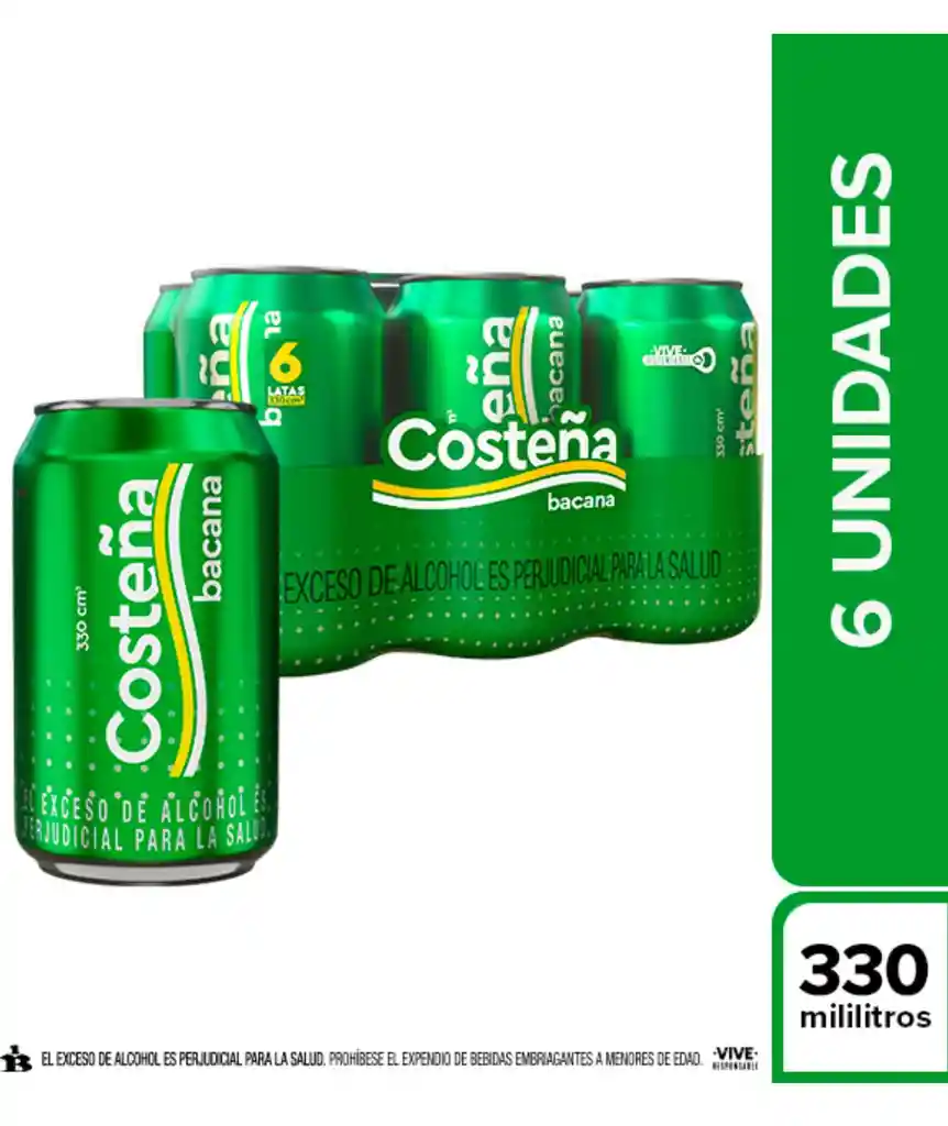 Cerveza Costeña Bacana X 330 Ml