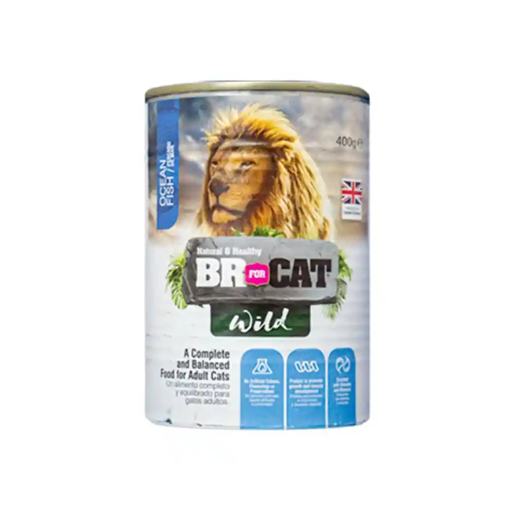 Br For Cat Wild Para Gatos Sabor A Pescado Lata De 400g