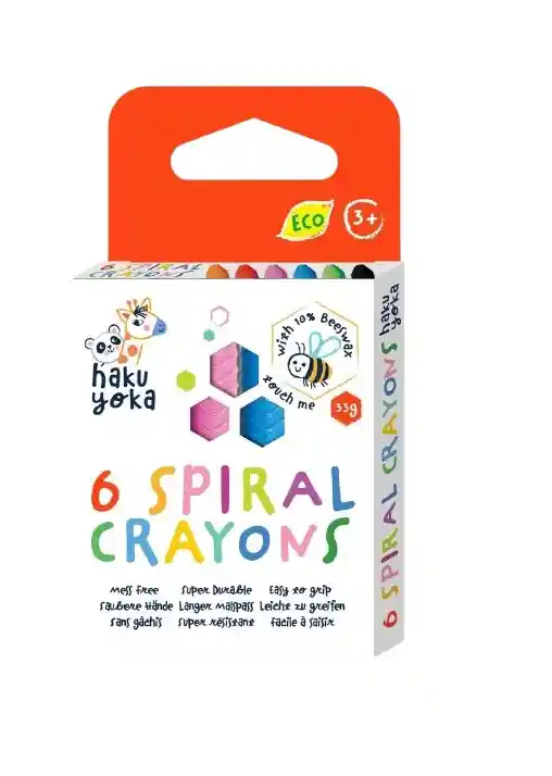 Set Crayones En Espiral Por 6 Unidades Para Niños Niñas