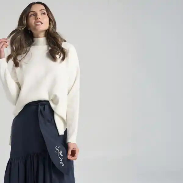 Xl / Falda Abertura - Azul
