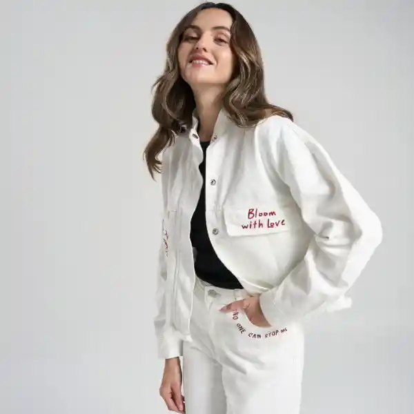 S / Chaqueta With Love - Blanco