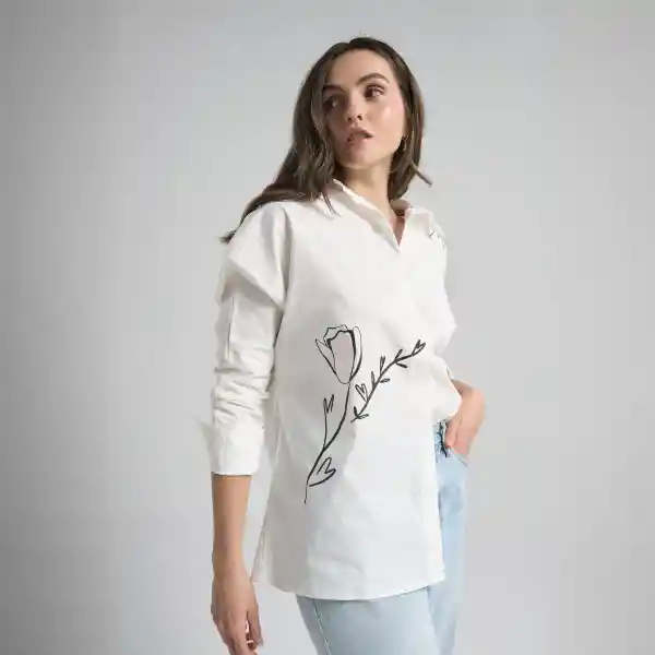 M / Camisa More Peace - Marfil