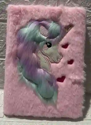 Agenda Peluche De Unicornio Infantil Para Niñas