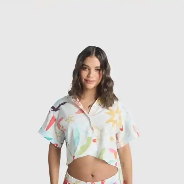 Xs / Camisa Paradise - Marfil