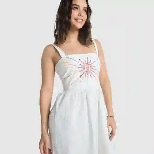 Xs / Vestido Full Of Colors - Marfil