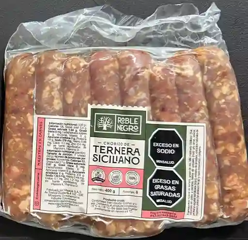 Chorizo De Ternera Siciliano X 400 Gramos Roble Negro