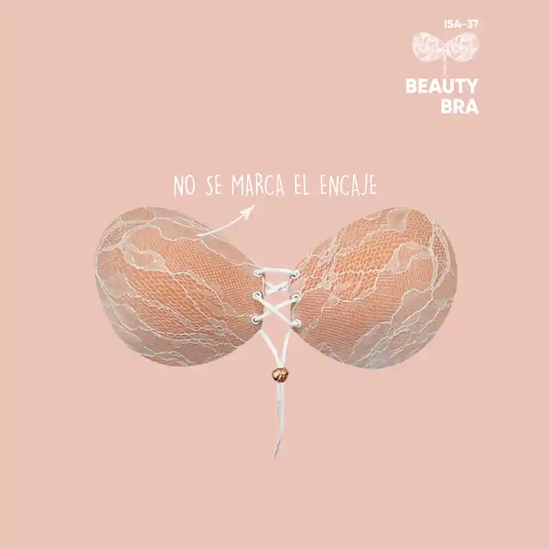 Brasier Invisible Adhesivo Con Encaje Para Unir El Busto / Beauty Bra Blanco B34