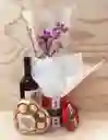 Caja De Regalo Orquídea, Vino Y Chocolates