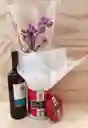 Caja De Regalo Orquídea, Vino Y Chocolates