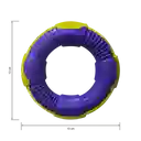 Juguete Aro Mediano Violeta/amarillo Para Macotas X 1 Unidad